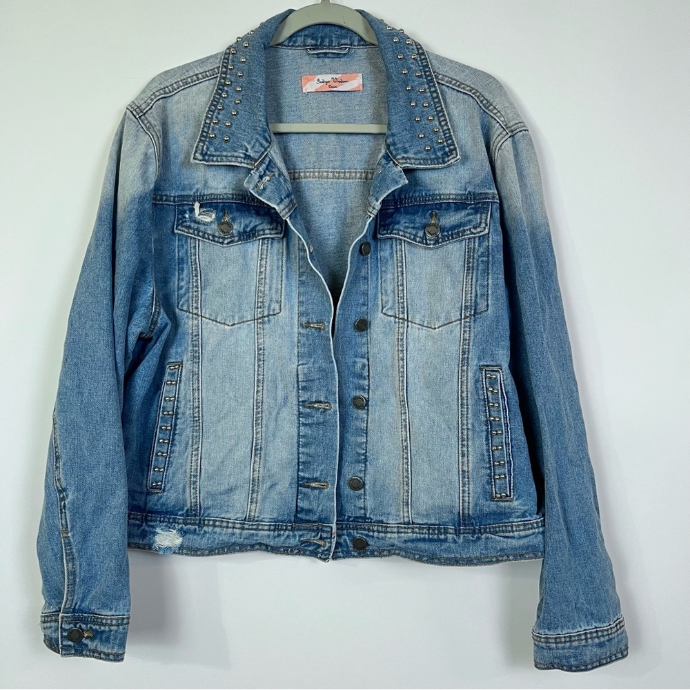 Studded Blue Denim Jean Jacket
